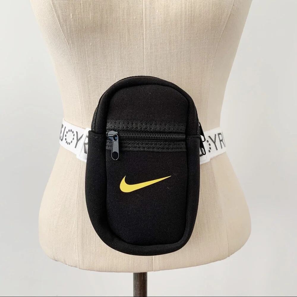 Nike Joyride Pouch Mini Waist Pack Running Phone Holder Black Yellow 2019 Promo